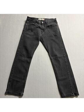 Levis 514 Slim Straight Jeans 31x28 Gray Wash Stretch Y2K Denim Pants